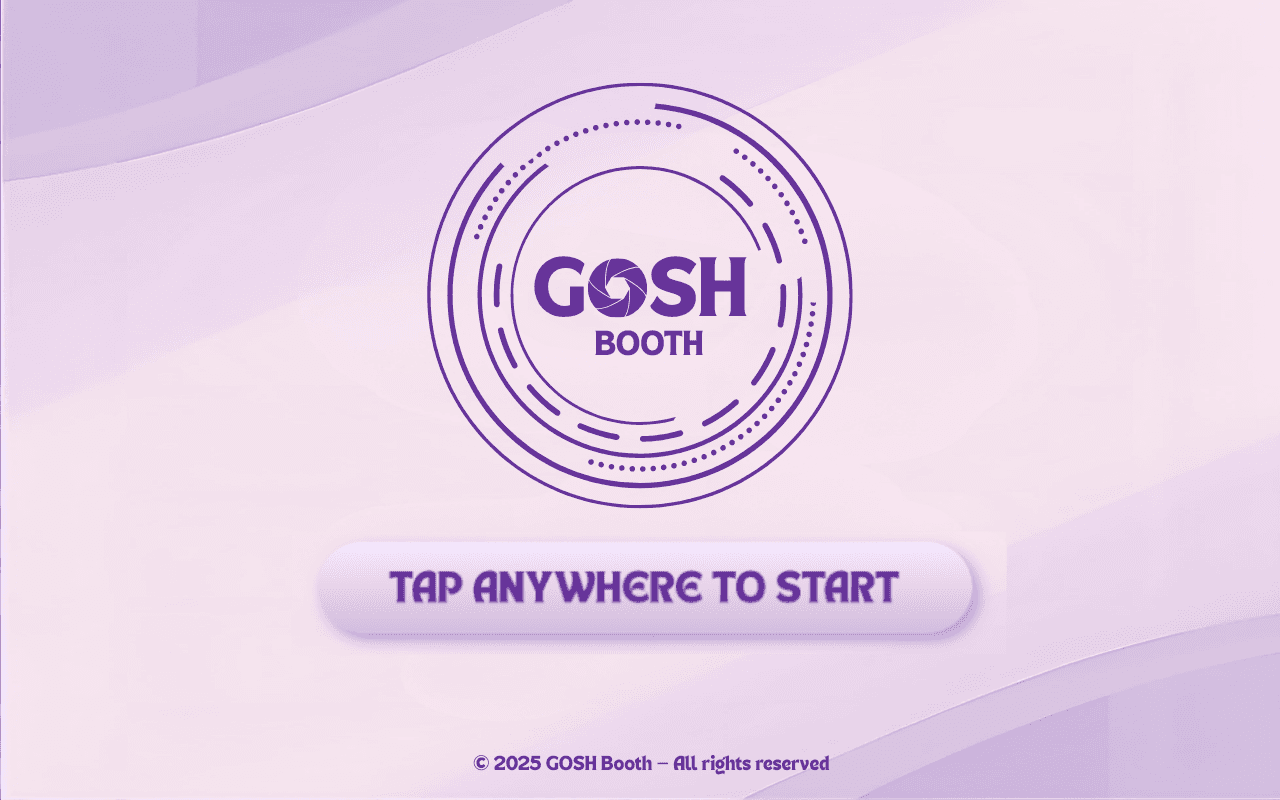 GOSH Booth tablet preview